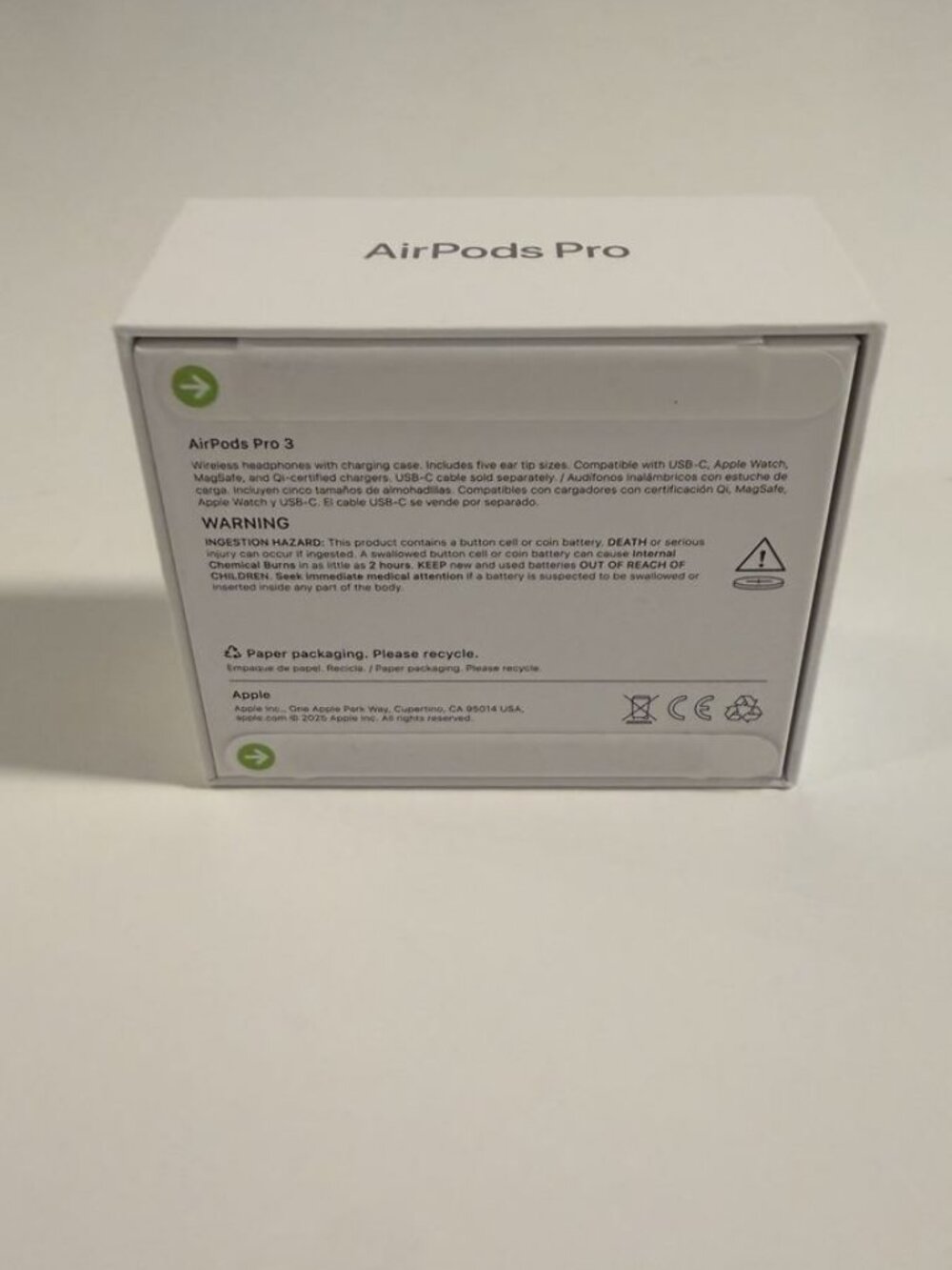Apple AirPods Pro 3 — White, Factory Sealed